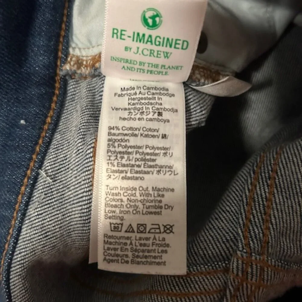 J. Crew Stovepipe 5 pocket ankle denim jeans. size 26 - Picture 5 of 5